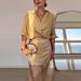Women’s Clothing Spring new shirt long sleeved top waist sequined skirt women's skirt suit_ecoleips.com