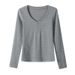 2025 #Superior Selection # Unique Button Design T-Shirt For Women 2025 Autumn New Slim Fit Spicy Girl Sexy Long Sleeve Top_ecoleips.com
