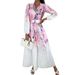 Women's Clothing Autumn Women's Floral Print Slim Waist Dress Elegant Long Sleeve For Formal & Casual For Women_ecoleips.com
