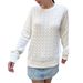 Diyun European And American Style Casual Vacation Solid Color Long Sleeve Base Sweater Knitted Women's Clothing 2025_ecoleips.com