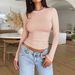 Y2K Slim-Fit Long Sleeve T-Shirt – Stretchy Modal Tee For Women (Black/Brown/Blue/Beige, S-XL)_ecoleips.com