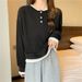 real-shot Short Sweatshirt For Petite Women, Spring And Autumn Thin Loose-fitting Design, Niche_ecoleips.com
