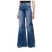 Women's Clothing High Waist Hip Lifting Lace Up Flared Pants Wide Leg Pants Jeans_ecoleips.com