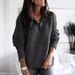 Women’s Chunky Knit Zipper Sweater – Winter-Ready Acrylic-Blend Pullover (S-5XL, Khaki/Red/Black/Light Gray/Dark Gray/Bluish)_ecoleips.com
