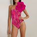 Women's Clothing One Piece Swimsuit Set With Large Flower Decoration On Chest For Women Swimsuit New Style_ecoleips.com