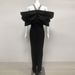 Women's Clothing Heavy Diamond Halter Dress Summer Temperament Bandage Black Dress_ecoleips.com
