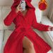 Aria Basics Cross-Border Coral Fleece Hooded Nightgown For Women, Autumn Winter New European And American Style, High-End Fluffy_ecoleips.com