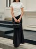 Bonboho Women's Fashion Solid Color Short Sleeve Top Asymmetric Hem Slim Fit T-shirt 2025 Summer Elegant Raglan Sleeve Tees_ecoleips.com