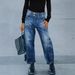 Women's Clothing New Models Women's Washed Denim Trousers Simple Fashion Casual Daily_ecoleips.com
