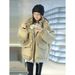 girl Girl Girl 2025 New Women's Workwear Jacket, Fleece-Lined Thickened, Autumn And Winter Parka, Commuter Korean Style Loose Puffer_ecoleips.com