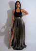 Women's Clothing Hot Selling New Fashion Commuting Solid Color Vest Hot Stamping Pleated Skirt Set_ecoleips.com