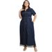 plus Size Women's Short Sleeve Long Dress with Tassel Buttons And Belt Summer Independent Store Fashion for plus Size Ladies_ecoleips.com