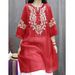 2026 Spring/Summer Vintage Cotton-Linen Heavy-Duty Embroidered Literary Versatile Top, Loose And Chic Mid-Length Casual_ecoleips.com