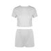 AD031 New Cross-Border Casual Comfortable Sports Fitness Short-Sleeve High-Waisted Cropped Shorts 2-Piece Set_ecoleips.com