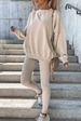 New Women's Clothing Solid Color Long-sleeved Sweater Casual Jacket Sports Suit Women_ecoleips.com