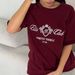 Women's Clothing T Shirt Tops For Women In Summer Leisure Lazy Letters Embroidery Drop Shoulder Round Neck Short Sleeves For Women_ecoleips.com