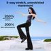 Women's Clothing Slimming Shark Pants Black Yoga Flare Pants Casual Fitness Outerwear Thin Summer New Style Polyester_ecoleips.com