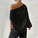 Cross-border European American Women's Clothing 2026 Autumn And Winter Elegant One-shoulder Long-sleeve Sexy_ecoleips.com