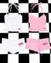 Women's Clothing Sexy Hot Girl Beach Camisole Vest American Elastic Shorts Two Piece Color Matching_ecoleips.com