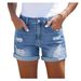 Women's Clothing Jeans High Waist Comfortable Slim Fit Fashionable Straight Casual Denim Shorts_ecoleips.com