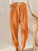Suitable For All Seasons 2024 Autumn New Women's High Waist Casual Solid Color Corduroy Loose Straight Long Pants For Women_ecoleips.com