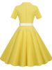 Summer Women Dress Casual Midi Work Office Party Sundres Elegant Vintage Notched Jurken_ecoleips.com