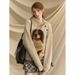 girl Sheep Wool French INS Sweet Cool Sweater Women, Puppy Retro Loose Lazy Style, Versatile Knitted Top For Outerwear_ecoleips.com