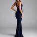 Summer Slim Fit Backless Women's Dress Sexy Solid Color European American Style Waist Cinching Casual Vintage Maxi Dress_ecoleips.com
