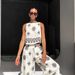 Women's Clothing Fashion Women's Casual Printed Sleeveless Tops Wide Leg Pants Suits For Women_ecoleips.com