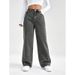 High Waisted plus Size Women's Jeans Light Color Loose Wide Leg Straight Leg Pants Casual Trousers for plus Size Women_ecoleips.com