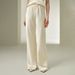 Women's Solid Color Satin Trousers American Style Comfortable Mid Waist Straight Leg Casual Fashion Spring Summer_ecoleips.com