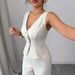 Summer Women's Solid Color Sleeveless Slim Fit Vest High Waist Casual Pants Two Piece Set New_ecoleips.com