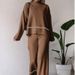 Women's Clothing Solid Color Casual Tops Loose And Comfortable Design Slightly Flared Trousers Suit For Women_ecoleips.com