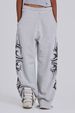 Women's Clothing Street Fashion Print Loose Wide Leg Straight Casual Trousers Sweatpants Couple Spring And Summer_ecoleips.com