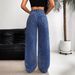 European And American Cross-border Foreign Trade Ripped Jeans, Washed High-waisted Straight-leg Versatile Slim-fit Denim_ecoleips.com