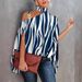 Summer Halter-Neck Bat-Sleeve Printed Shirts For Women And Women_ecoleips.com