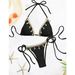 Women's Clothing Solid Color Strap Three Point Swimsuit Clothing Bikini Suit Female_ecoleips.com