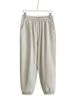 Women's Casual Pants Elastic Waist Solid Color Pockets_ecoleips.com