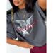 Street Style Vintage Angel Letter Print Design T-Shirt Casual Loose Versatile Trend Summer Top For Women_ecoleips.com
