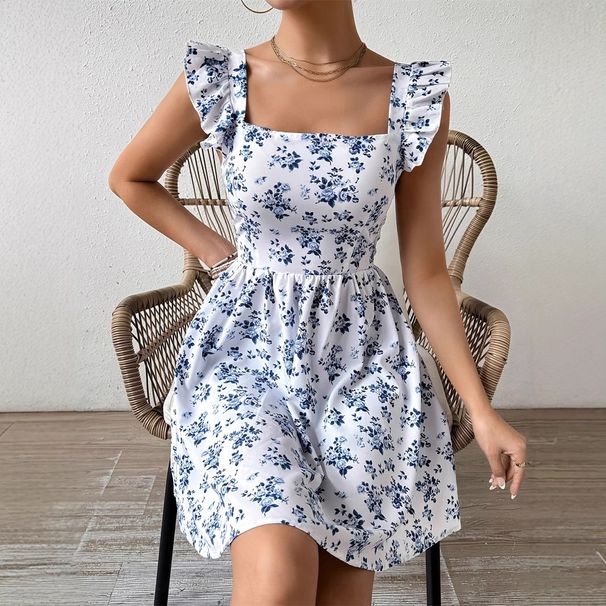 Women's Clothing Summer Vacation Floral Print Ladies Fashion Elegant Dress_ecoleips.com
