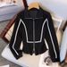 Women's Clothing Sports Style Cardigan Sweatshirt Wide Leg Pants Large Size High End Temperament Slim Long Pants_ecoleips.com