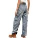 Women's Clothing Spring And Summer Washed Semi Elastic Loose Denim_ecoleips.com