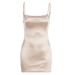 Women Summer Sexy Satin Slip Dress Slim Bodycon Wrap Hip Dress Casual Daily Party Date Slip Dress For Ladies_ecoleips.com
