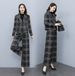 Elegant Women's Two-Piece Suit Set - Wool Blend Blazer With Wide-Leg Pants For Office & Casual Wear_ecoleips.com