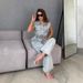 Women's Clothing Autumn Sleeveless Heavy Denim Jumpsuit Women's High End Lace Up Waist Denim Jumpsuit_ecoleips.com