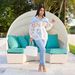 Women's Sexy Denim Stitching Embroidery Mesh See-Through Waist Shirt Casual Regular Fit Spring/Autumn Blouse_ecoleips.com