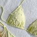 Women's Solid Color Two-Piece Bikini Set High-Waisted Bottoms Crop Top Tie-Front Beach Vacation Swimwear_ecoleips.com