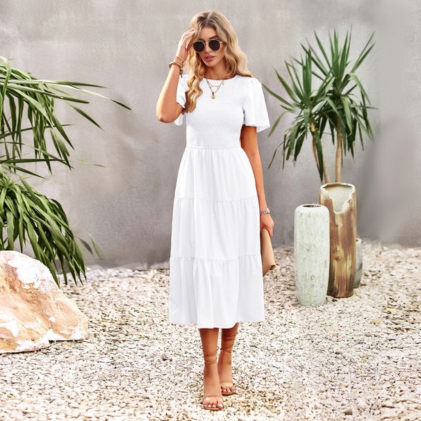 Independently Designed Developed Cross-border European And American Style Waist-slimming, Figure-flattering, Large-hem_ecoleips.com