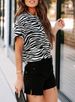 Tankaneo Women Short Sleeve Cropped T-Shirts Crew Neck Loose Crop Tops Summer Casual Drop Shoulder Basic Tees_ecoleips.com