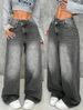 Women's High-Waisted Straight-Leg Jeans – Distressed Washed Denim Pants For Effortless Streetwear Style_ecoleips.com
